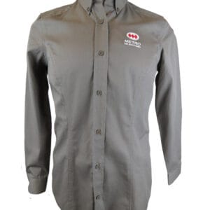 Blusa GabardinaAlgodón/Poliéster Gris N° de Diseño: 3943