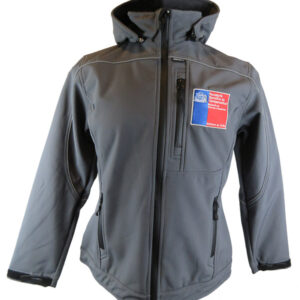 Chaqueta Dama Con gorro Gris N° de Diseño: 3988