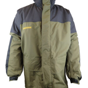 Parka térmica Taslan hipora Verde musgo-negro N° de Diseño: 4068