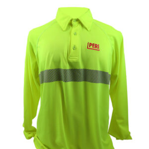 Pique secado rápido Cuello Camisero Manga larga Amarillo Fluor N° de Diseño: 4298