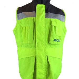 Resistela Poliéster Amarillo fluor-Gris oscuro Cuello mao N° de Diseño: 4309
