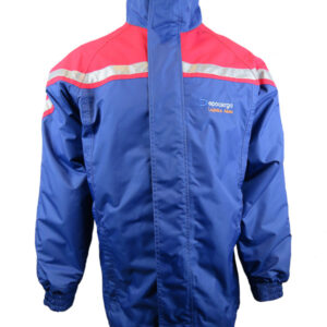Impermeable Taslan hipora azul-rojo N° de Diseño: 4415