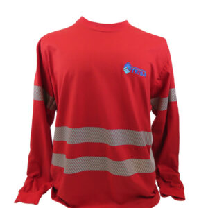 Jersey Rojo Polo Manga larga Varón con reflectante N° de Diseño: 4473