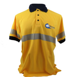 Pique amarillo cuello Botamanga Azul Manga corta Varón