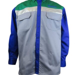 Gabardina Algodón/Poliéster Verde-azul marino-gris N° de Diseño: 4556