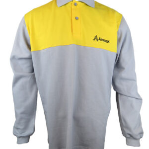 Pique Gris-Amarillo Manga larga Varón N° de Diseño: 4641