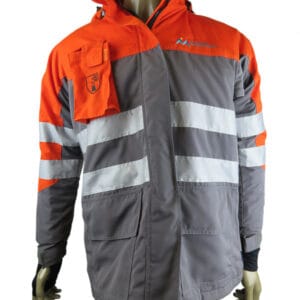 Parka térmica 3/4 Dama Vitriolen Gris oscuro-naranjo N° de Diseño: 6005